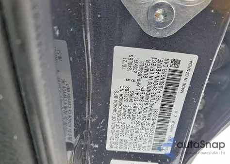 2022 Honda Civic Sport from USA, damaged, VIN 2HGFE2F59NH538081